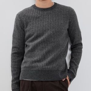 rag & bone Chevron Wool Knit Crew Grey L NWOT 2026